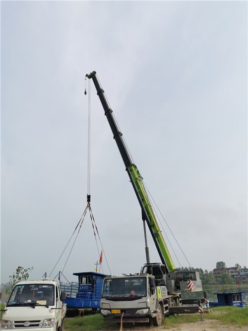 莱阳市桥梁建设吊装案例